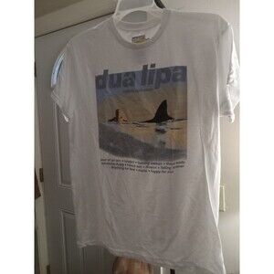 Size Medium Women's Dua Lipa Radical Optimism Short Sleeve Graphic T-Shirt White